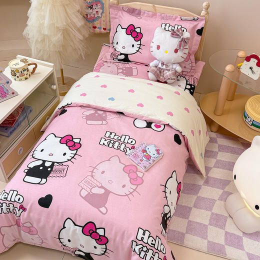 自然醒A类全棉三丽鸥花型幼儿园套件三件套六件套纯棉宝宝午睡被褥专用床上用品JY 商品图2