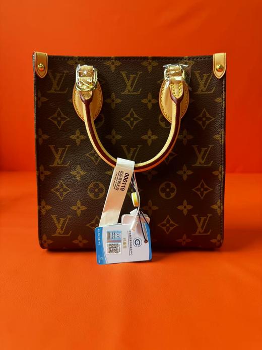LOUIS VUITTON Sac Plat PM 经典老花 帆布涂层拼牛皮革饰边 手提单肩斜挎包 中号 女款 深棕色 商品图2