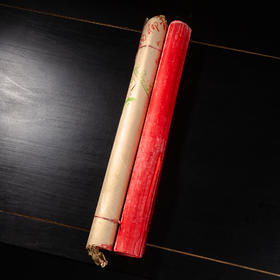 70-80年代杨柳青画店制“洒真金大红冷金笺”（一张）