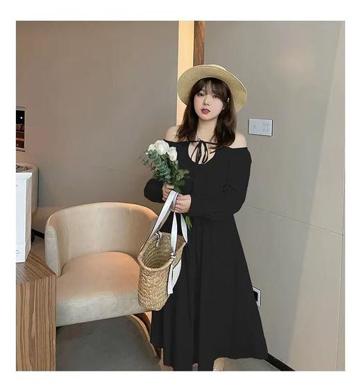 【诗铭洛可】XC7587连衣裙绑带韩版气质设计感裙A2-2 商品图5