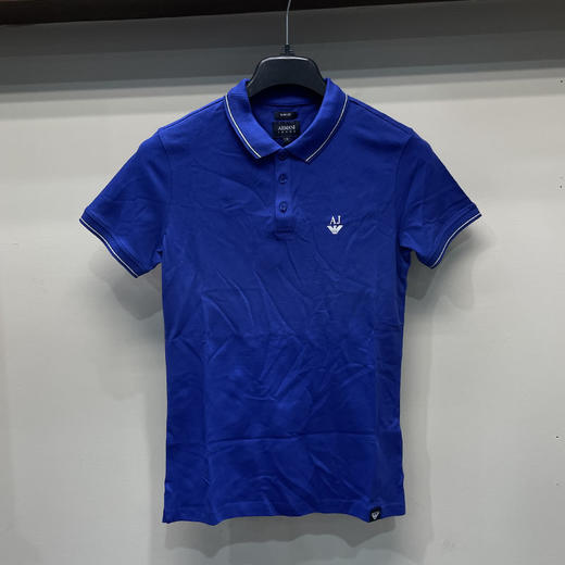 Armani Jeans/阿玛尼 AJ男士夏季纯色彩领短袖休闲POLO衫 商品图0