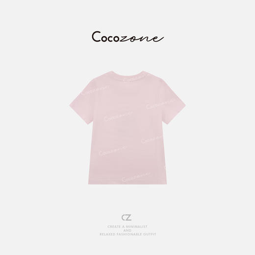 COCO ZONE 刘一一 "宝莉粉"100棉圆领多巴胺配色T恤CD1A1015 商品图1