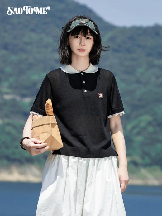 早乙女惠子saotome/STMTX12353/彼得潘领针织polo 商品图0