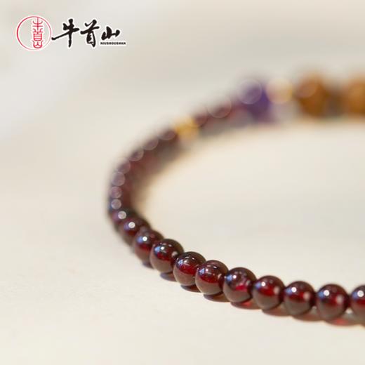 牛首山文创月漾·金丝楠木水晶手串精致国风单圈手串送女生礼物 商品图0