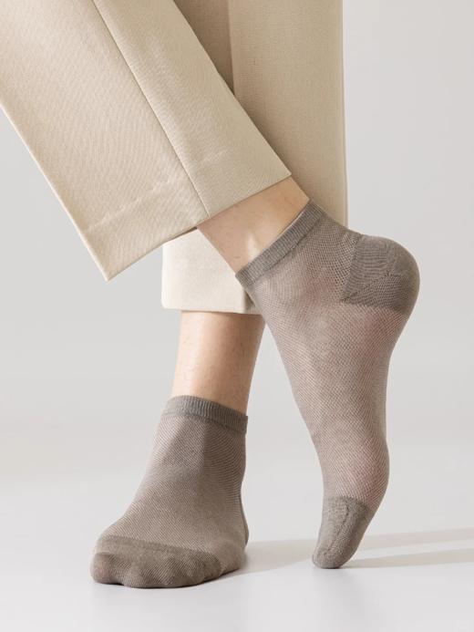 男朋友说第一次穿这么透气的袜子👍薄款纯棉网眼防臭吸汗短袜运动袜 商品图3