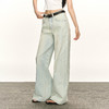 Ariseism 美式复古水洗宽松阔腿直筒牛仔裤女夏季新款休闲长裤子 商品缩略图1