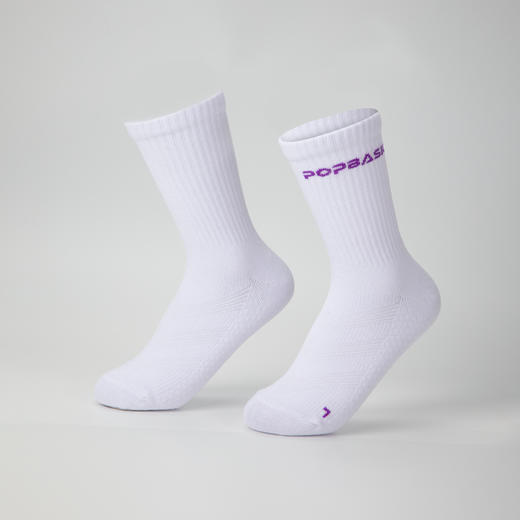 POPBASIC舒适速干中筒训练袜1双夏季透气缓震针织运动袜 商品图1