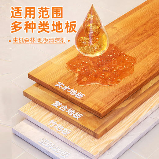 生机森林地板清洁剂瓷砖清洗剂家用去污垢神器拖地清洁液500ml*4瓶 商品图1
