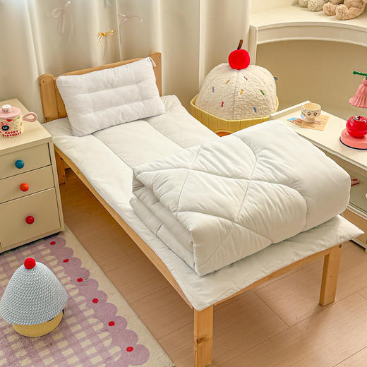 自然醒A类幼儿园全棉双层纱套件三件套六件套纯棉儿童被褥宝宝午睡床品JY 商品图13