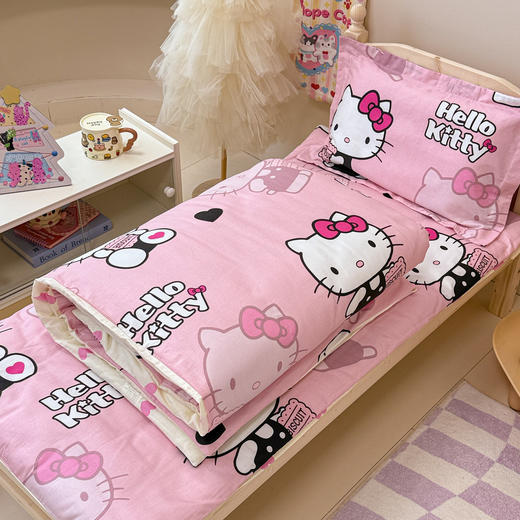 自然醒A类全棉三丽鸥花型幼儿园套件三件套六件套纯棉宝宝午睡被褥专用床上用品JY 商品图9