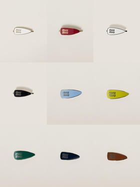 MIU-J 珐琅字母弹簧扣发夹