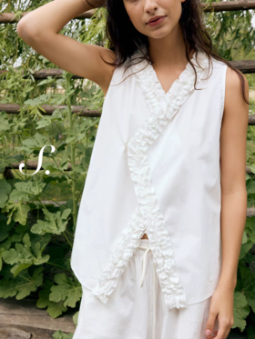 shyshystill/shy202502064/斜门襟背心上衣无袖