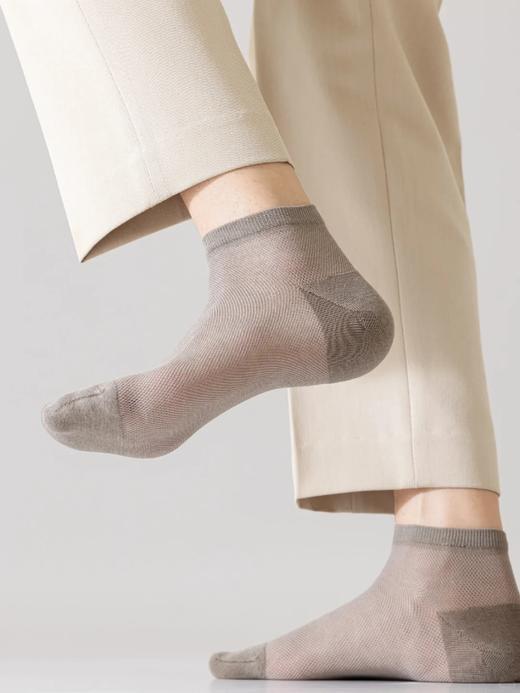 男朋友说第一次穿这么透气的袜子👍薄款纯棉网眼防臭吸汗短袜运动袜 商品图1