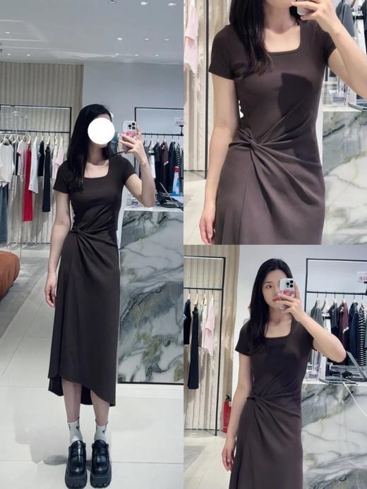 【高品质私服】【MC扭结高腰短袖正肩长裙】质地细腻柔软，亲和肌肤・舒爽通透，提气质・抬气场，简约不简单G1448-CC【无标出货 介意慎拍】 商品图4