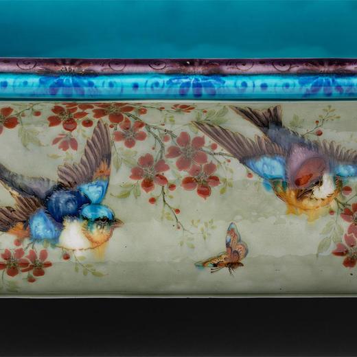 独角鹿西洋古董法国艺术家Théodore Deck彩釉陶瓷古董花瓶艺术摆件 商品图4