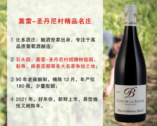 【现货促销，配额3瓶】勃艮第超高性价比精品名庄：比多酒庄石头特级园干红（2021年） 商品图0