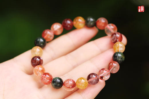 福禄寿胶花水晶手串，珠径9mm，赠证书 商品图1