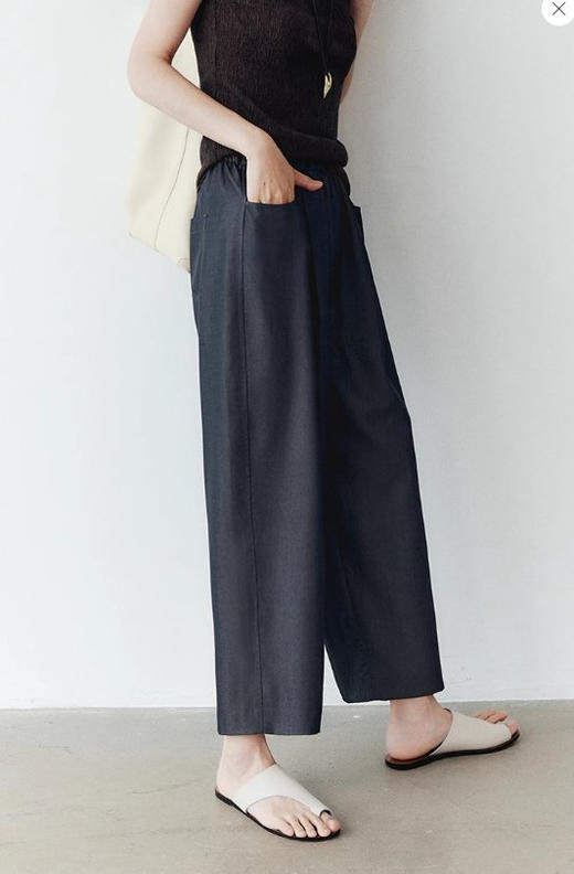 智感轻都市9分“轻牛仔”香蕉裤 显瘦修胯显腿细香蕉裤 轻牛仔风 冷都时装灰西裤 会呼吸的薄 时尚新香蕉裤型 松紧腰设计 商品图6