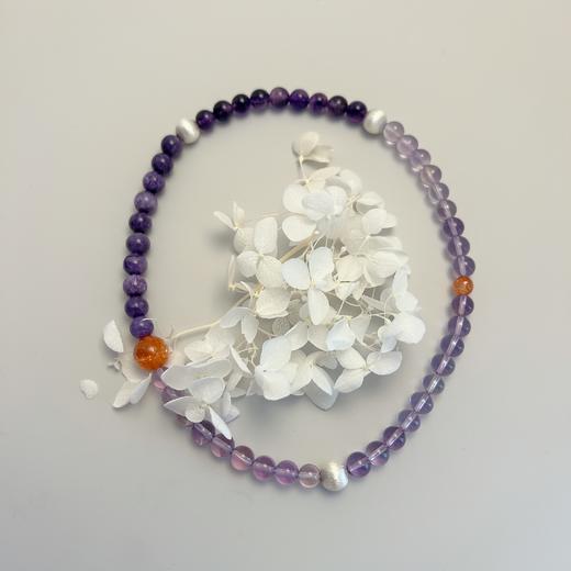 【普陀山】孤品 紫超七紫⻰晶925银水晶手串 ⼿围14-14.5 商品图1