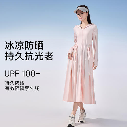 慕莎雪茉寻同款2025新款夏季户外防紫外线轻薄透气收腰长款全身防晒衣外套HQ-006 商品图8