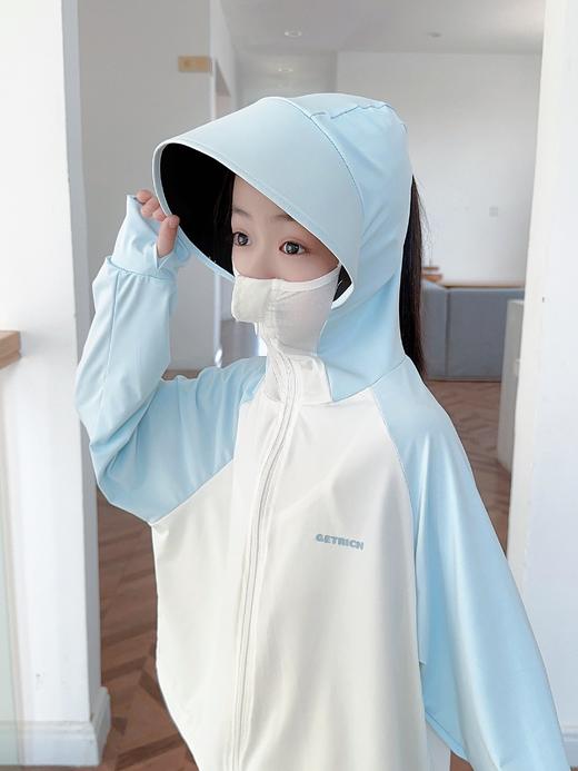 【YW】无忧购79元3件儿童防晒连帽带帽檐拼接撞色910（截单后3-5天发货) 商品图3