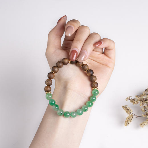 xy0404沉香+非洲翠半山半水手串 商品图6