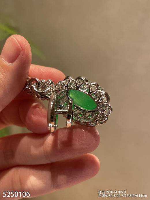 高冰艳绿蛋面吊坠【5250106】具体价格微信咨询 商品图7