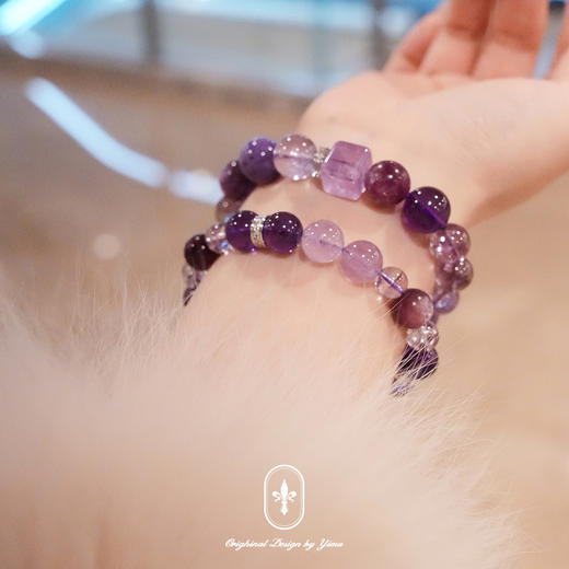 钻石豪门27000积分天然多宝紫水晶九紫离火手链16CM手围 商品图2