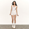 Ariseism 美式复古白色吊带短裤套装女夏季新款两件套 商品缩略图4