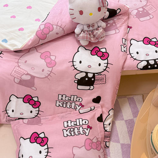 自然醒A类全棉三丽鸥花型幼儿园套件三件套六件套纯棉宝宝午睡被褥专用床上用品JY 商品图8