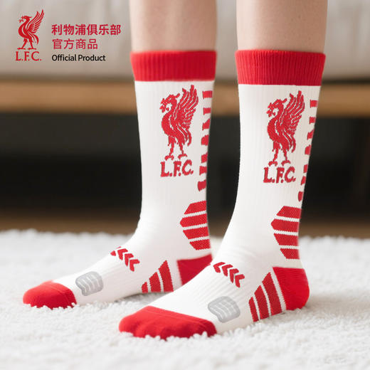 【官方正版】利物浦俱乐部 | 红白拼色提花休闲长袜四季款球迷周边 商品图1