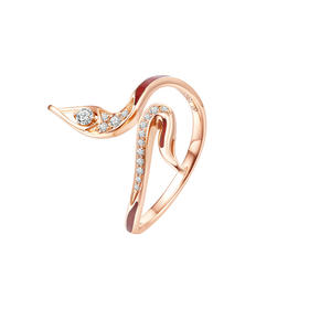 ［东方有境］18K玫瑰金镶钻戒指#娲神