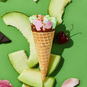 伊利巧乐兹哈密瓜玫瑰车厘子味脆筒冰淇淋70克/支*4支