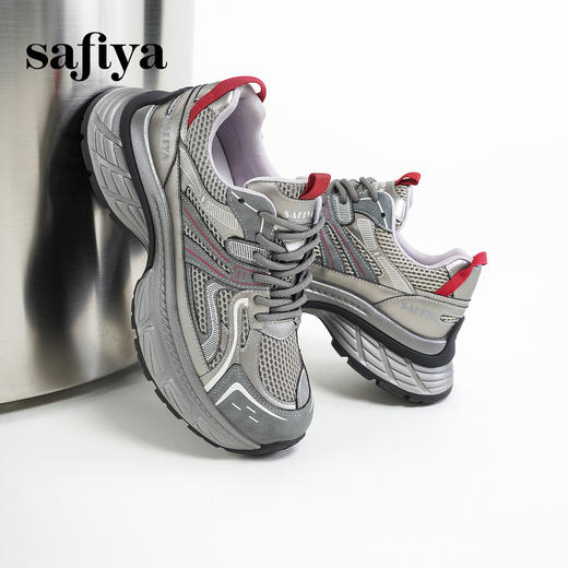 预售7天|Safiya/索菲娅2025潮酷厚底轻便增高透气百搭休闲运动老爹鞋SFD3112062 商品图3