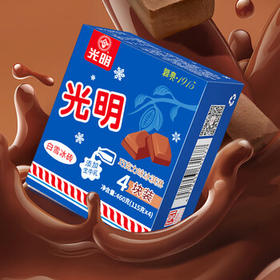 光明牌（Guang Ming Pai）白雪冰砖115g*4块 巧克力口味 经典中砖奶砖冰淇淋雪糕家庭装