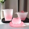 【日式粉色磨砂❗小仙女玻璃茶具套装】日式冰冻烧琉璃杯，玻璃茶杯家用，品茗小茶杯主人公道杯茶具套装L 商品缩略图2
