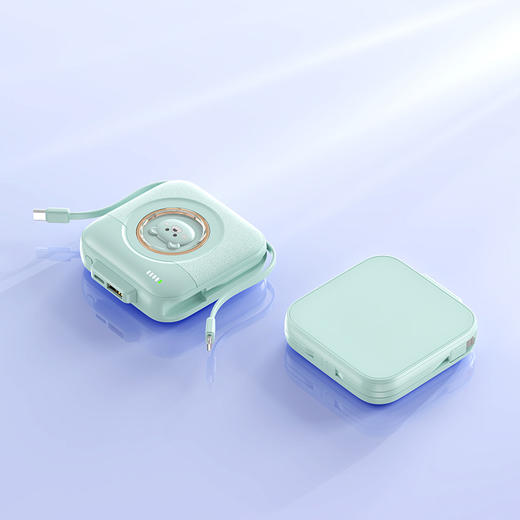 3C认证！【小巧自带线，萌宠来袭！】萌宠卡通迷你自带线充电宝 20000毫安便携移动电源-QQ 商品图6