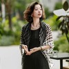 西子/【黑白韵律】重磅桑蚕丝渐变波点百搭时尚黑白方丝巾/SJRGH005 商品缩略图3