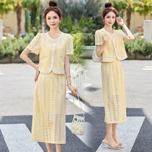 时尚轻奢刺绣蕾丝，两件套套裙HR-BBL2562 商品图0