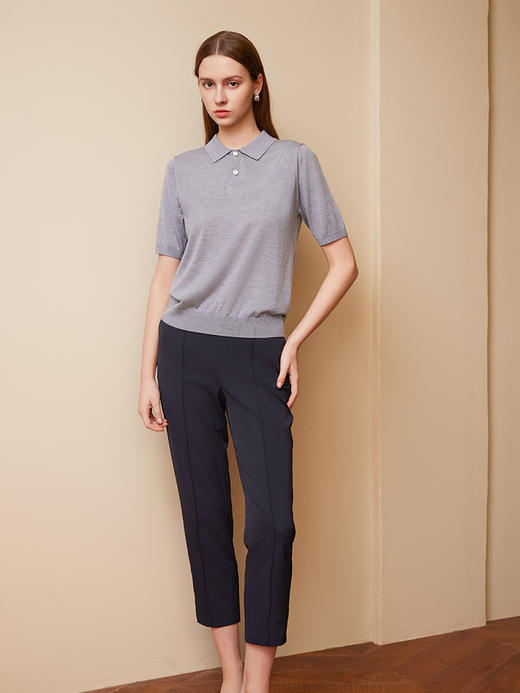 【绵羊毛短袖针织衫】25年夏季新品女士100%羊毛薄款针织上衣 商品图4