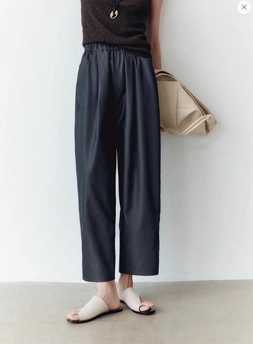 智感轻都市9分“轻牛仔”香蕉裤 显瘦修胯显腿细香蕉裤 轻牛仔风 冷都时装灰西裤 会呼吸的薄 时尚新香蕉裤型 松紧腰设计 商品图4