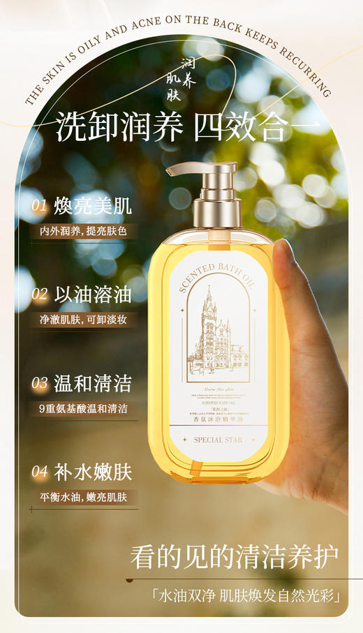 [小滋心选]【活动价 ¥39.9/2瓶 49.9/3瓶】SPECIAL STAR香氛沐浴精华油 商品图4