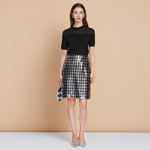 EITIE爱特爱气质高级感通勤干练显瘦针织衫秋季新款7901601 商品图3