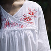 绽放432朵/【复活款·2010年绣花小衫】轻柔棉交叉V领七分袖T恤女 商品缩略图3