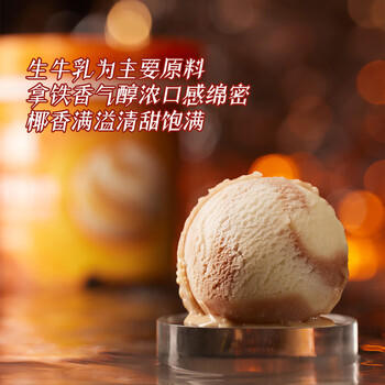 八喜冰淇淋 木星双色 生椰拿铁口味550g*1桶 家庭装 大杯冰淇淋 商品图2