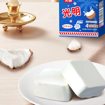 光明牌（Guang Ming Pai）白雪冰砖115g*4块 椰子味 经典中砖奶砖冰淇淋雪糕家庭装 商品图1