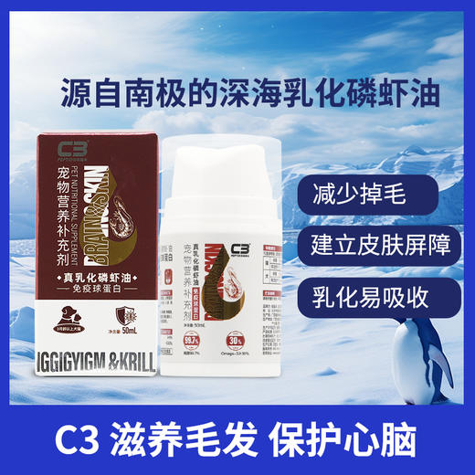 乳化鱼油猫咪毛发营养宠物南极磷虾油猫用按压式狗狗美毛护肤爆毛 商品图0