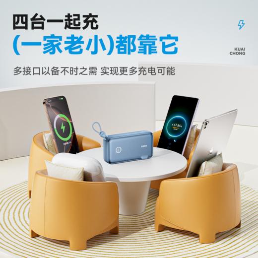 ROCK 自带双线22.5W移动电源10000mah Y30 蓝色 商品图4