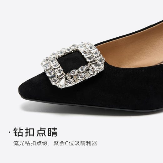 星期六优雅尖头晶扣低跟单鞋SSD3111086 商品图13