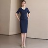 IWY/高端藏青色撞色拼接设计感西装套装通勤商务主持人正装女25CS792 商品缩略图1